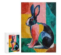 Colorful Rabbit Painting Artwork Puzzle 1000 Pièces Educa Jouet en Bois Cadeau Unique Décoration Intérieure Jeu Éducatif Challenge Toy Adultes Et Enfants À Partir De 14 Ans 300 PCS