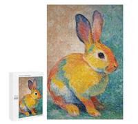Colorful Rabbit Painting Puzzle 1000 Pièces Educa Jouet en Bois Cadeau Unique Décoration Intérieure Jeu Éducatif Challenge Toy Adultes Et Enfants À Partir De 14 Ans 1000 PCS