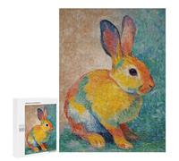 Colorful Rabbit Painting Puzzle 1000 Pièces Educa Jouet en Bois Cadeau Unique Décoration Intérieure Jeu Éducatif Challenge Toy Adultes Et Enfants À Partir De 14 Ans 500 PCS