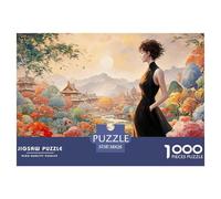 Colorful Render Illustration of Girl 1000 Pcs Carton Premium Coffret De Puzzles Charming Lady Stimulant Et Éducatif Jeu Créatif Puzzles As Birthday Gifts 38x26cm/1000pcs