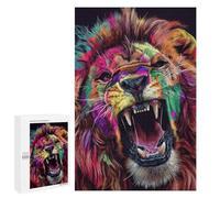 Colorful Roaring Lion Art Print-1 Puzzle 1000 Pièces Educa Jouet en Bois Cadeau Unique Décoration Intérieure Jeu Éducatif Challenge Toy Adultes Et Enfants À Partir De 14 Ans 1000 PCS