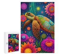 Colorful Sea Turtle Artwork-1 Puzzle 1000 Pièces Educa Jouet en Bois Cadeau Unique Décoration Intérieure Jeu Éducatif Challenge Toy Adultes Et Enfants À Partir De 14 Ans 1000 PCS