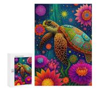 Colorful Sea Turtle Artwork-1 Puzzle 1000 Pièces Educa Jouet en Bois Cadeau Unique Décoration Intérieure Jeu Éducatif Challenge Toy Adultes Et Enfants À Partir De 14 Ans 300 PCS