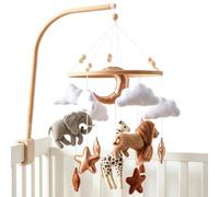 Colorful Sensory: Designed with soft colors and childlike layers of cloud | Colorful Sensory: Designed with soft colors and childlike layers of clouds, stars, and animal shapes, this crib mobile stim