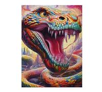 Colorful Serpent Artwork Puzzles pour Adultes Jeux Relaxants Défi Difficile Cadeaux De Noël Et d'anniversaire 52x38cm/1000pcs