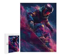 Colorful Snowboarding Action-1 Puzzle 1000 Pièces Educa Jouet en Bois Cadeau Unique Décoration Intérieure Jeu Éducatif Challenge Toy Adultes Et Enfants À Partir De 14 Ans 500 PCS