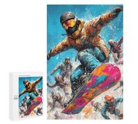 Colorful Snowboarding Action Puzzle 1000 Pièces Educa Jouet en Bois Cadeau Unique Décoration Intérieure Jeu Éducatif Challenge Toy Adultes Et Enfants À Partir De 14 Ans 1000 PCS