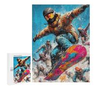 Colorful Snowboarding Action Puzzle 500 Pièces Educa Jouet en Bois Cadeau Unique Décoration Intérieure Jeu Éducatif Challenge Toy Adultes Et Enfants À Partir De 14 Ans 500 PCS