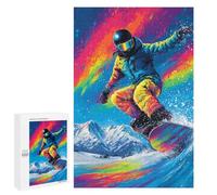 Colorful Snowboarding Adventure Puzzle 1000 Pièces Educa Jouet en Bois Cadeau Unique Décoration Intérieure Jeu Éducatif Challenge Toy Adultes Et Enfants À Partir De 14 Ans 1000 PCS
