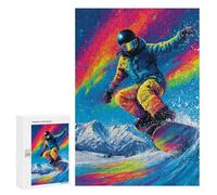 Colorful Snowboarding Adventure Puzzle 1000 Pièces Educa Jouet en Bois Cadeau Unique Décoration Intérieure Jeu Éducatif Challenge Toy Adultes Et Enfants À Partir De 14 Ans 300 PCS