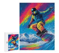 Colorful Snowboarding Adventure Puzzle 1000 Pièces Educa Jouet en Bois Cadeau Unique Décoration Intérieure Jeu Éducatif Challenge Toy Adultes Et Enfants À Partir De 14 Ans 500 PCS