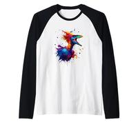 Colorful Splash Art Archaeopteryx Dinosaur Archaeopteryxes Manche Raglan