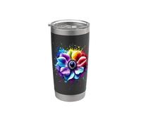 Colorful Splash Art Fleur D'Anémone Gobelet isotherme en acier inoxydable double paroi