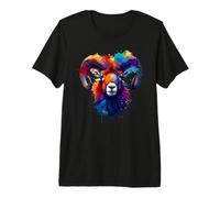 Colorful Splash Art Mouflon Wild Sheep Mouflons T-Shirt Haut de Gamme