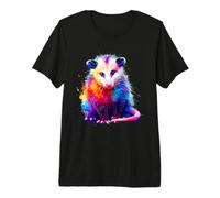 Colorful Splash Art Opossum Opossums T-Shirt Haut de Gamme
