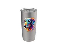 Colorful Splash Art Scottish Deerhound Gobelet isotherme en acier inoxydable double paroi