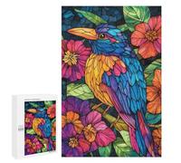 Colorful Stained Glass Bird Puzzle 1000 Pièces Educa Jouet en Bois Cadeau Unique Décoration Intérieure Jeu Éducatif Challenge Toy Adultes Et Enfants À Partir De 14 Ans 1000 PCS