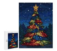 Colorful Stained Glass Christmas Tree Puzzle 1000 Pièces Educa Jouet en Bois Cadeau Unique Décoration Intérieure Jeu Éducatif Challenge Toy Adultes Et Enfants À Partir De 14 Ans 500 PCS