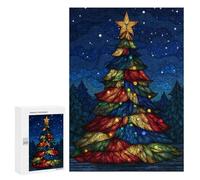 Colorful Stained Glass Christmas Tree Puzzle 1000 Pièces Educa Jouet en Bois Cadeau Unique Décoration Intérieure Jeu Éducatif Challenge Toy Adultes Et Enfants À Partir De 14 Ans 300 PCS