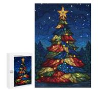 Colorful Stained Glass Christmas Tree Puzzle 1000 Pièces Educa Jouet en Bois Cadeau Unique Décoration Intérieure Jeu Éducatif Challenge Toy Adultes Et Enfants À Partir De 14 Ans 1000 PCS