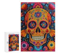 Colorful Sugar Skull Art Print-3 Puzzle 300 Pièces Educa Jouet en Bois Cadeau Unique Décoration Intérieure Jeu Éducatif Challenge Toy Adultes Et Enfants À Partir De 14 Ans 300 PCS