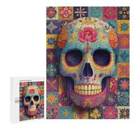 Colorful Sugar Skull Art Print-5 Puzzle 1000 Pièces Educa Jouet en Bois Cadeau Unique Décoration Intérieure Jeu Éducatif Challenge Toy Adultes Et Enfants À Partir De 14 Ans 500 PCS