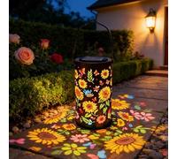 Colorful Sunflower Glow Solar Garden Lantern,lanterne De Jardin Solaire Sunflower Glow,lanterne Solaire De Jardin À Effet Tournesol Coloré,cadeaux De Décoration De Jardin, Pour Maman,femme (A)
