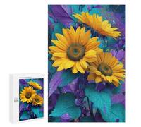 Colorful Sunflowers Art Print Puzzle 1000 Pièces Educa Jouet en Bois Cadeau Unique Décoration Intérieure Jeu Éducatif Challenge Toy Adultes Et Enfants À Partir De 14 Ans 1000 PCS