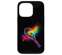 Colorful Tennis Ball Color Splash Into Tennis Racket Coque pour iPhone 13 Pro