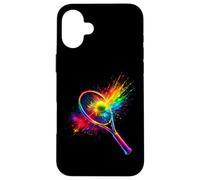 Colorful Tennis Ball Color Splash Into Tennis Racket Coque pour iPhone 16 Plus