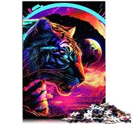Colorful Tiger Jigsaw Puzzles for Adults 1000 Piece Wooden Jigsaw for Adults Gifts 50x75cm