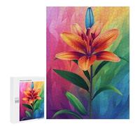 Colorful Tiger Lily Art Print-2 Puzzle 1000 Pièces Educa Jouet en Bois Cadeau Unique Décoration Intérieure Jeu Éducatif Challenge Toy Adultes Et Enfants À Partir De 14 Ans 500 PCS