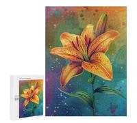 Colorful Tiger Lily Art Print-3 Puzzle 1000 Pièces Educa Jouet en Bois Cadeau Unique Décoration Intérieure Jeu Éducatif Challenge Toy Adultes Et Enfants À Partir De 14 Ans 500 PCS