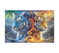 Colorful Tigre 1000 Pièces Puzzle Créatif en Carton Rigide sans Déformation Difficulté Moyenne Activité Manuelle Loisir Créatif Cadeau Créatif Anniversaire 1000 PCS/75x50cm