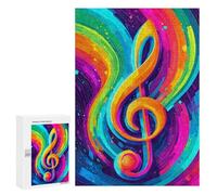 Colorful Treble Clef Art Print-1 Puzzle 1000 Pièces Educa Jouet en Bois Cadeau Unique Décoration Intérieure Jeu Éducatif Challenge Toy Adultes Et Enfants À Partir De 14 Ans 300 PCS