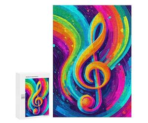 Colorful Treble Clef Art Print-1 Puzzle 1000 Pièces Educa Jouet en Bois Cadeau Unique Décoration Intérieure Jeu Éducatif Challenge Toy Adultes Et Enfants À Partir De 14 Ans 300 PCS