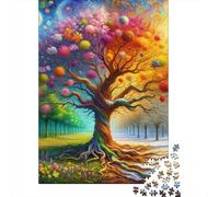 Colorful Tree Artwork Puzzle 1000 Pièces Educa Jouet en Bois Divertissement Créatif De l'art De La Décoration Jeu Éducatif Challenge Toy Adultes Et Enfants À Partir De 14 Ans 70x50cm/1000pcs
