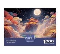 Colorful Trees on The Shore 1000 Pcs Papier Premium Puzzle Moonlit Temple Stimulant Jigsaw Jouet Éducatif pour Adultes 70x50cm/1000pcs