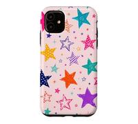 Colorful Vintage Star Doodle Aesthetic Cosmic Art Coque pour iPhone 11
