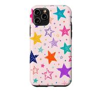 Colorful Vintage Star Doodle Aesthetic Cosmic Art Coque pour iPhone 11 Pro