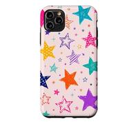 Colorful Vintage Star Doodle Aesthetic Cosmic Art Coque pour iPhone 11 Pro Max