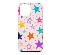 Colorful Vintage Star Doodle Aesthetic Cosmic Art Coque pour iPhone 12 Pro Max
