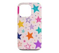 Colorful Vintage Star Doodle Aesthetic Cosmic Art Coque pour iPhone 13 Pro
