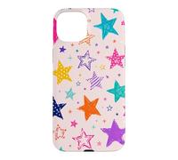 Colorful Vintage Star Doodle Aesthetic Cosmic Art Coque pour iPhone 15 Plus