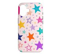 Colorful Vintage Star Doodle Aesthetic Cosmic Art Coque pour iPhone 16