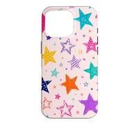 Colorful Vintage Star Doodle Aesthetic Cosmic Art Coque pour iPhone 16 Pro