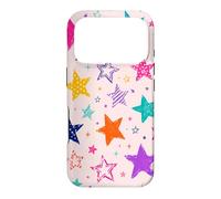 Colorful Vintage Star Doodle Aesthetic Cosmic Art Coque pour iPhone 17 Pro