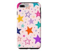 Colorful Vintage Star Doodle Aesthetic Cosmic Art Coque pour iPhone 7 Plus/8 Plus