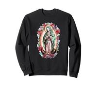 Colorful Virgin Mary Christian Graphic for Women Catholic Sweatshirt