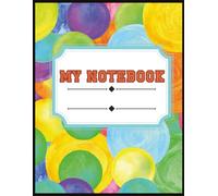 Colorful Watercolor Circles Notebook | 8.5 x 11 Wide-Ruled Journal | Vibrant Rainbow Dot Pattern | 150 Pages